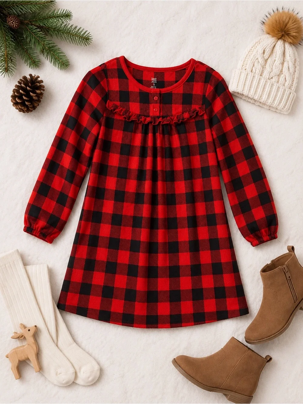Carter's Red and Black Buffalo Plaid Night Gown